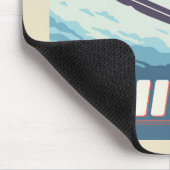 Skiing glaubt Retro Print Mousepad (Ecke)