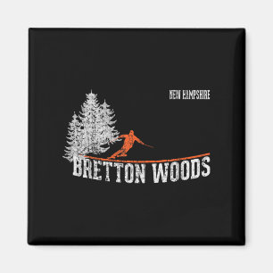 Skiing im Stil der 80er Jahre Bretton Woods Nh Vin Magnet