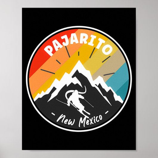 Skiing In Pajarito New Mexico Poster (Vorne)