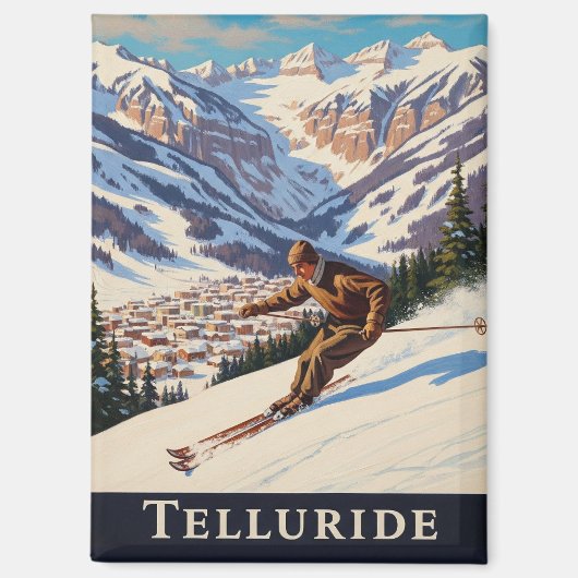 Skiing in Telluride Colorado Magnet (Vorderseite)