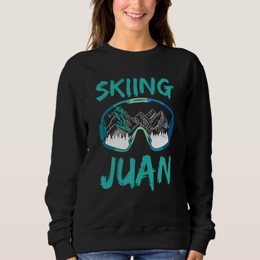 Skiing Juan Hobby Skier Winter Sports Ski Sweatshirt (Vorderseite)