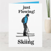 Skiing Just Flowing Skier Karte (Vorderseite)