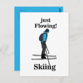 Skiing Just Flowing Skier Postkarte (Vorne/Hinten)