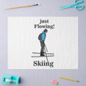 Skiing Just Flowing Skier Seidenpapier (Basteln)