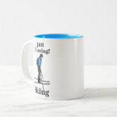 Skiing Just Flowing Skier Zweifarbige Tasse (Vorderseite Links)