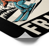 Skiing Killy Frankreich Poster (Ecke)