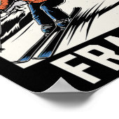 Skiing Les Arcs Frankreich Poster (Ecke)