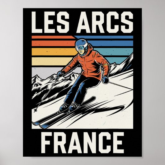 Skiing Les Arcs Frankreich Poster (Vorne)