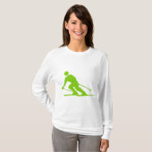Skiing - Martian Green T-Shirt (Vorne ganz)