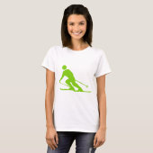Skiing - Martian Green T-Shirt (Vorne ganz)