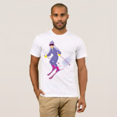 Skiing Mens T - Shirt (Vorne ganz)
