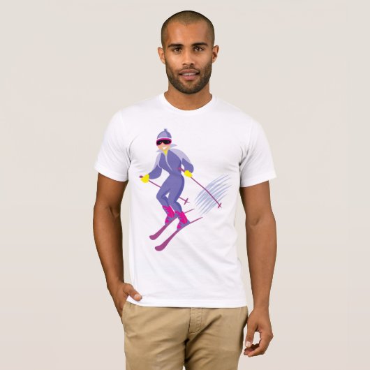 Skiing Mens T - Shirt (Vorne ganz)