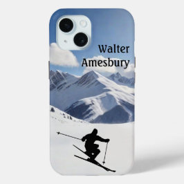 Skiing Mountain Scene personalize  Case-Mate iPhone Hülle