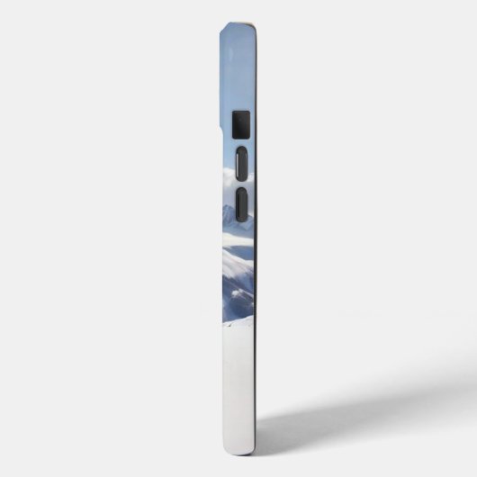 Skiing Mountain Scene personalize Case-Mate iPhone Hülle (Rückseite / Links)