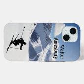 Skiing Mountain Scene personalize Case-Mate iPhone Hülle (Rückseite (Horizontal))