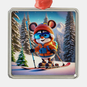 Skiing Mouse Weihnachtsschmuck