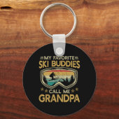 Skiing - My Favorite Ski Buddies Call Me Grandpa Schlüsselanhänger (Vorderseite)