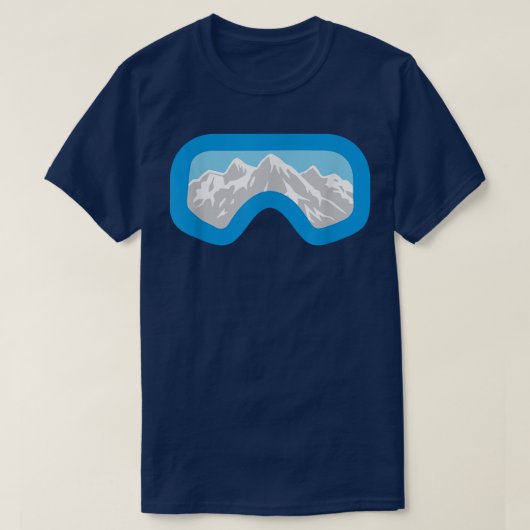 Skiing or Snowboard Goggle T-Shirt (Design vorne)