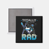Skiing Outfit Nordic Skier Ski Totally Rad  Magnet (Vorderseite/Rückseite)