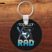 Skiing Outfit Nordic Skier Ski Totally Rad  Schlüsselanhänger (Vorderseite)