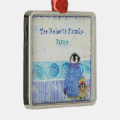 Skiing Pinguin Familie Weihnachtsschmuck (Rechts)