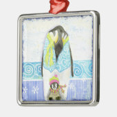 Skiing Pinguin Familie Weihnachtsschmuck (Links)