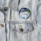 Skiing Polar Bear Button (Beispiel)