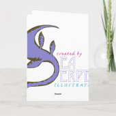 Skiing Polar Bear Feiertagskarte (Rückseite)