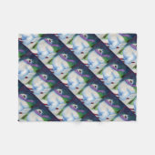 Skiing Polar Bear Fleecedecke (Vorderseite (Horizontal))