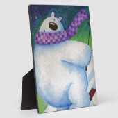 Skiing Polar Bear Fotoplatte (Seite)