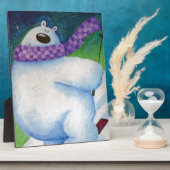 Skiing Polar Bear Fotoplatte (Seite)