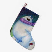 Skiing Polar Bear Kleiner Weihnachtsstrumpf (Vorderansicht (hängend))