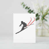 skiing postkarte (Stehend Vorderseite)