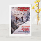 Skiing Promotionplakat Karte (Gelbe Blume)