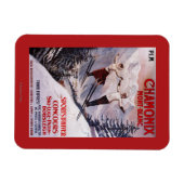 Skiing Promotionplakat Magnet (Horizontal)
