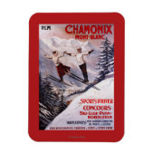 Skiing Promotionplakat Magnet (Vertikal)