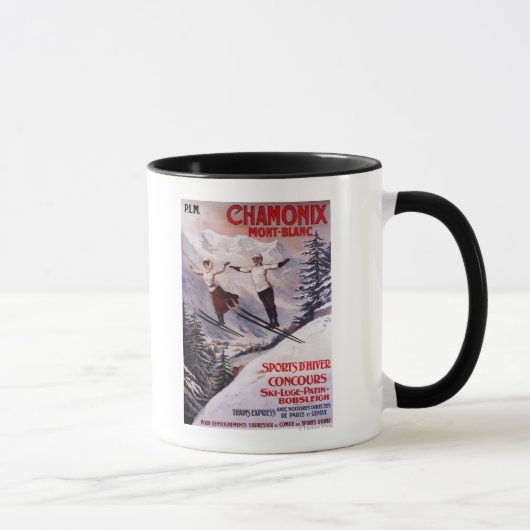 Skiing Promotionplakat Tasse (Rechts)