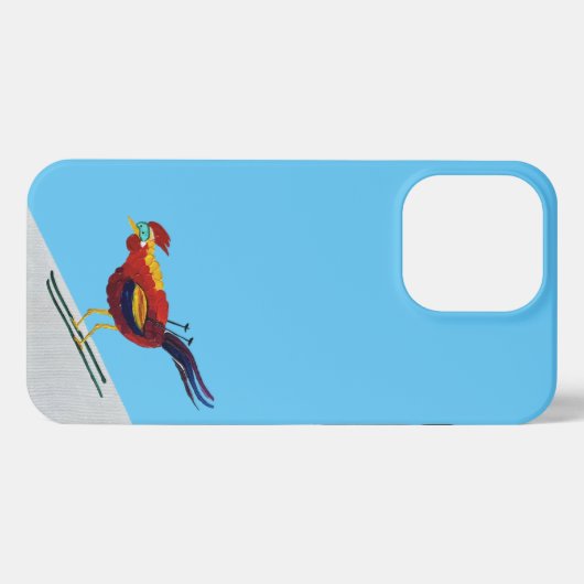 Skiing Rooster iPhone Case iPhone Hülle (Rückseite (Horizontal))