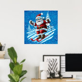 Skiing Santa Poster (Heimbüro)