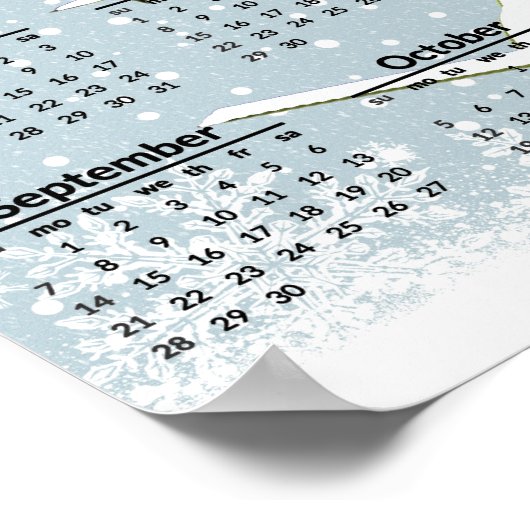 Skiing Scene 2025 Calendar Poster (Ecke)
