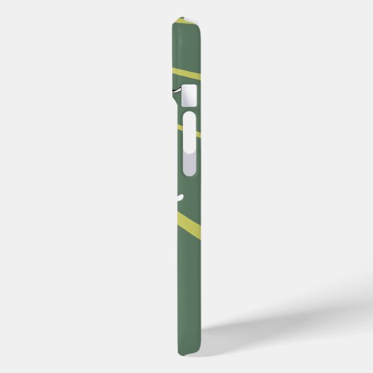 Skiing Ski Boot Army Green iPhone Case (Rückseite / Links)