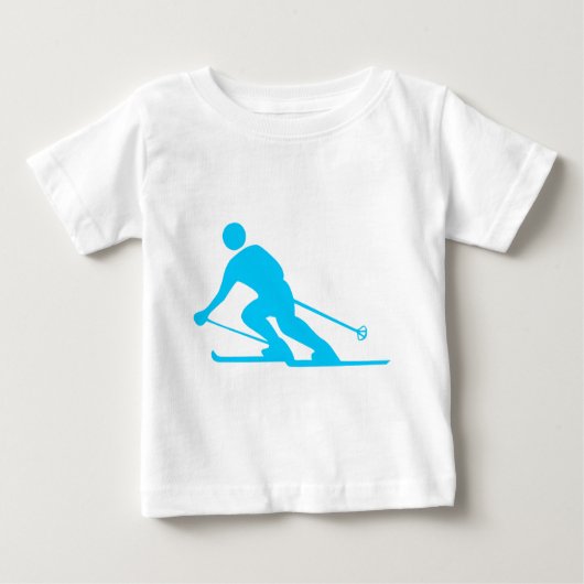 Skiing - Sky Blue Baby T-shirt (Vorderseite)