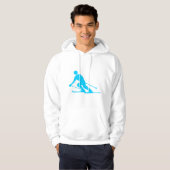 Skiing - Sky Blue Hoodie (Vorne ganz)