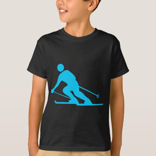 Skiing - Sky Blue T-Shirt (Vorderseite)