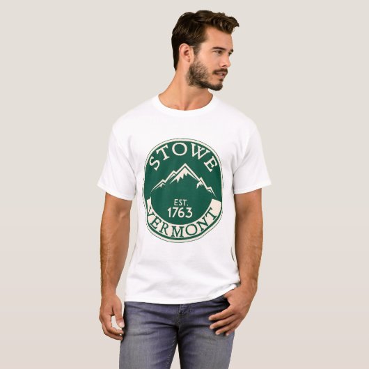 SKIING STOWE VERMONT SKI MOUNTAINS SNOWBOARD � Spi T-Shirt (Vorne ganz)