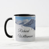 Skiing - Teddy Bear Skier on snow Personalize Tasse (Links)