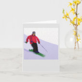 Skiing the Slopes Art Karte (Gelbe Blume)