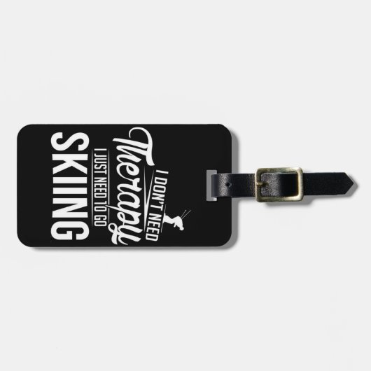 ***SKIING THERAPIE*** GEPÄCKANHÄNGER (Vorderseite horizontal)