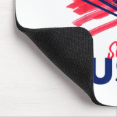 Skiing Usa Support The Team Shirt Usa Flag Skiing  Mousepad (Ecke)