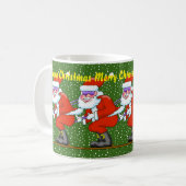 Skiing Weihnachten Tasse (Vorderseite Links)